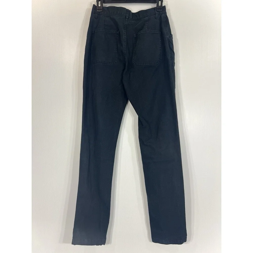 Taylor Stitch Chore Pants Mens Size 28 Black Wash Button Fly Straight Tapered